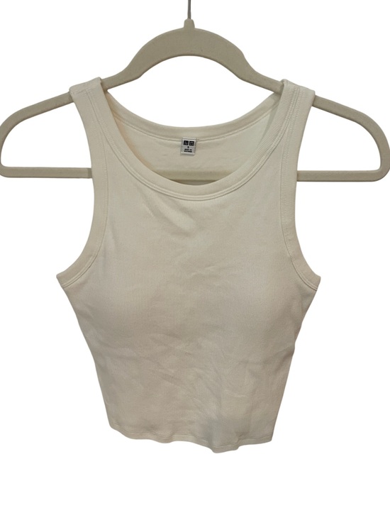 Uniqlo Tops - Uniqlo Cream Ribbed Bra Tank